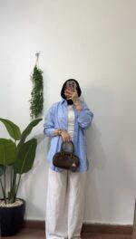Striped poplin shirt - Image 7
