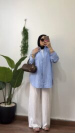 Striped poplin shirt - Image 6