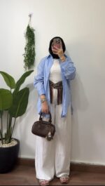 Striped poplin shirt - Image 5
