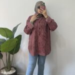 Striped poplin shirt