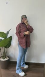 Striped poplin shirt - Image 3