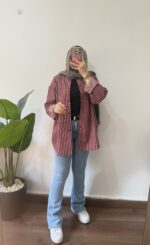 Striped poplin shirt - Image 4