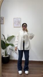 Poplin puffy shirt
